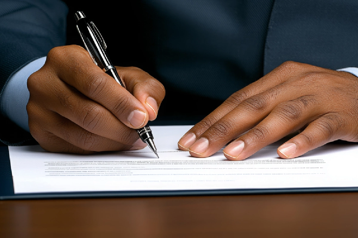 signing a trust deed
